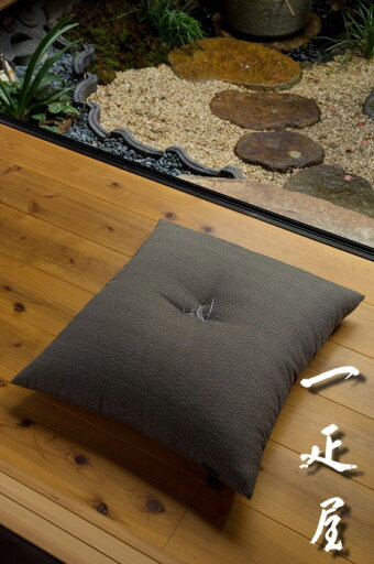 麻の葉 ( 墨黒 ) 座布団 59×63cm ※八端判 麻の葉 ( 墨黒 ) 座布団 59×63cm ※八端判