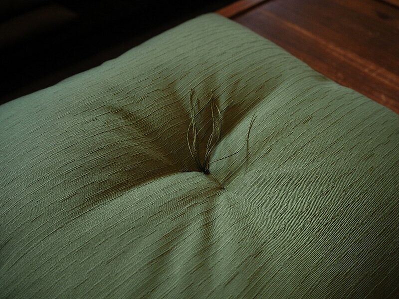 ツムギ ( モスグリーン ) 小座布団 40×40cm 無地 [3]