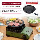 【レビュー特典！】ジュニア焼肉プレート イワタニ カセットフー専用アクセサリー CB-A-YPL 岩谷産業 Iwatani カセットコンロ用 グリルプレート 鉄板 丸型 補助取っ手付 円形 焼肉 フッ素加工 焦げ付きにくい