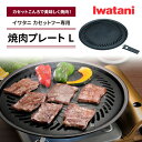 【レビュー特典！】焼肉プレートL イワタニ カセットフー専用アクセサリー CB-A-YPL 岩谷産業 Iwatani カセットコンロ用 グリルプレート 鉄板 丸型 補助取っ手付 円形 焼肉 フッ素加工 焦げ付きにくい