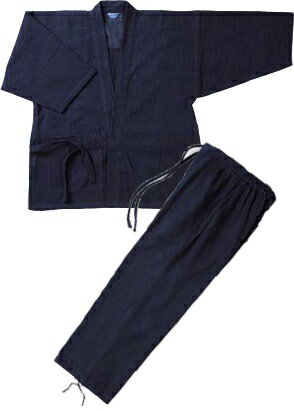 作務衣 一重織刺木綿100%上下セット販売 【松勘】