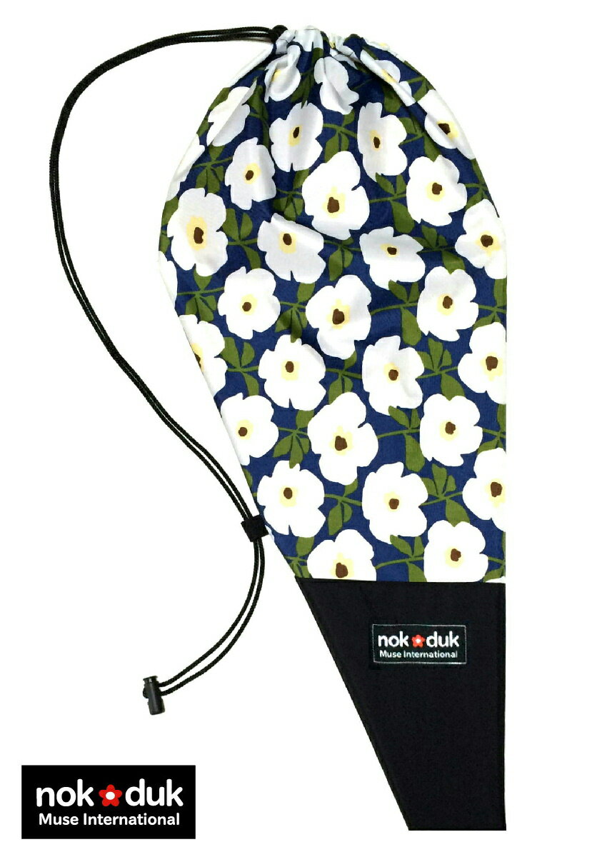 nokduk テニスラケットケース テニスラケット ソフトカバー テニスラケット バッグ ホワイトフラワー スマートでコンパクト テニスソフトケース ショルダー ラケット バッグ テニス テニスラケットソフトケース