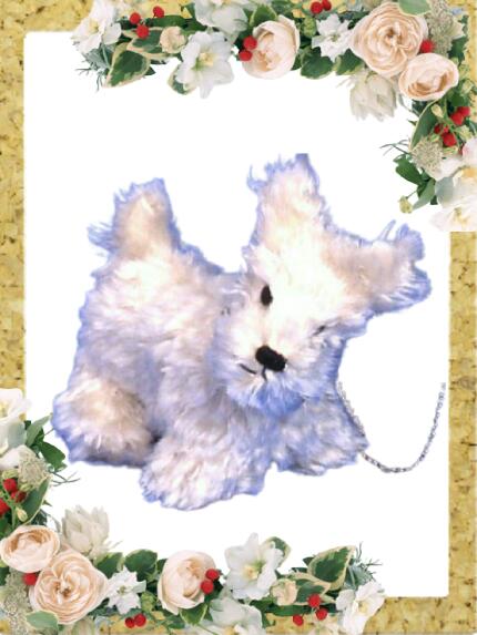 犬のキット 白テリア アニマルキット イヌ いぬ ドッグ 型紙 作り方説明書付き パターン ぬいぐるみ資材 ぬいぐるみ材料 ぬいぐるみ型紙