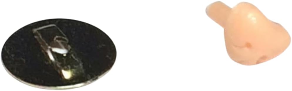 プラスチックノーズ ミニチュア用（5個入）ベージュ 6mm（座金セット）ぬいぐるみ材料　フェルト原毛材..