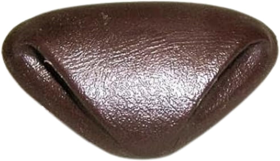 プラスチックノーズ レザー調三角形 ダークブラウン 35mm（座金セット）ぬいぐるみ鼻 さし鼻 ぬいぐるみ材料 フェルト原毛材料