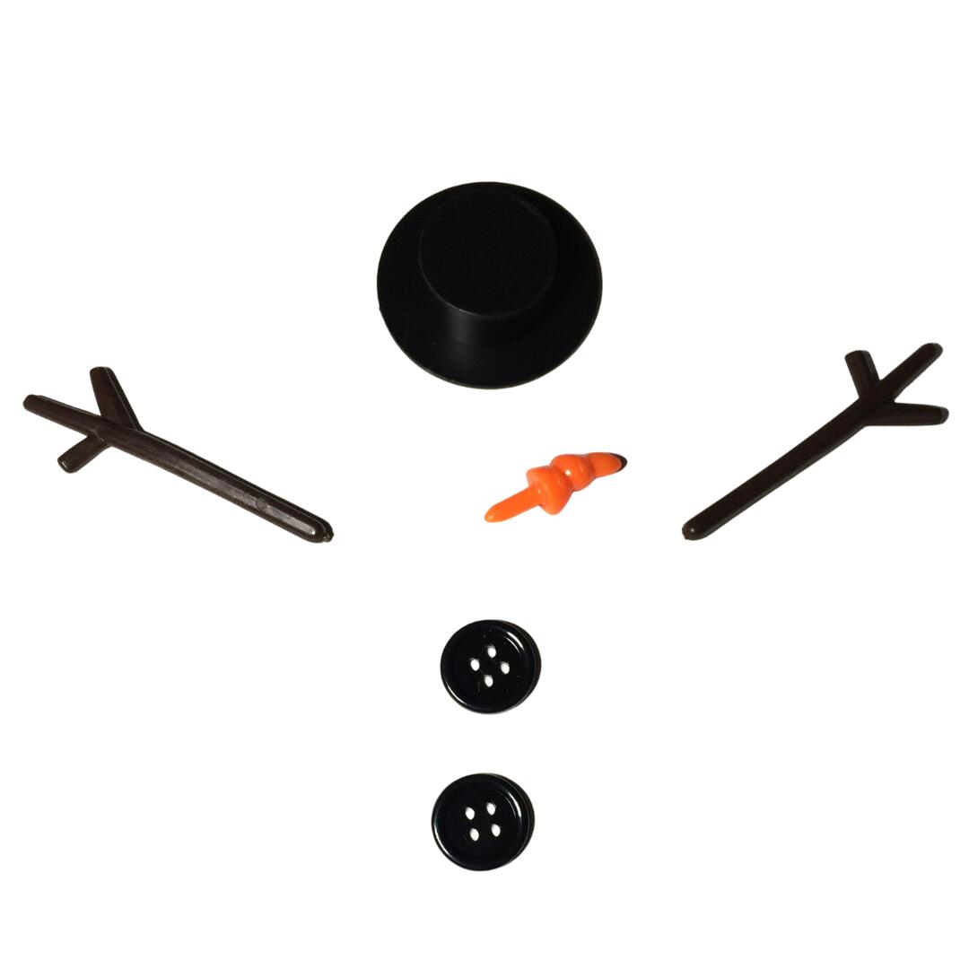 スノーマン 小物セット 大タイプ 帽子 枝（手）プラスチックノーズ 鼻 ボタン2個　大タイプ ぬいぐるみ..