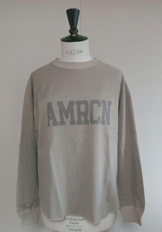 Rakuten - （アメリカーナ）AMRCNクルー（ベージュ）送料無料レディース　ノーマル丈　フリーサイズ　裏パイル　ダメージ加工プリント