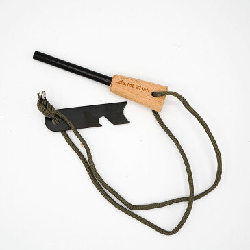 Mt.SUMI マウントスミ Fire starter ファイヤースターター 火起こしキット on1904fs 焚き火 ブッシュクラフト キャンプ 防災用 マグネシウム 火おこし 簡単着火 火吹き棒付き