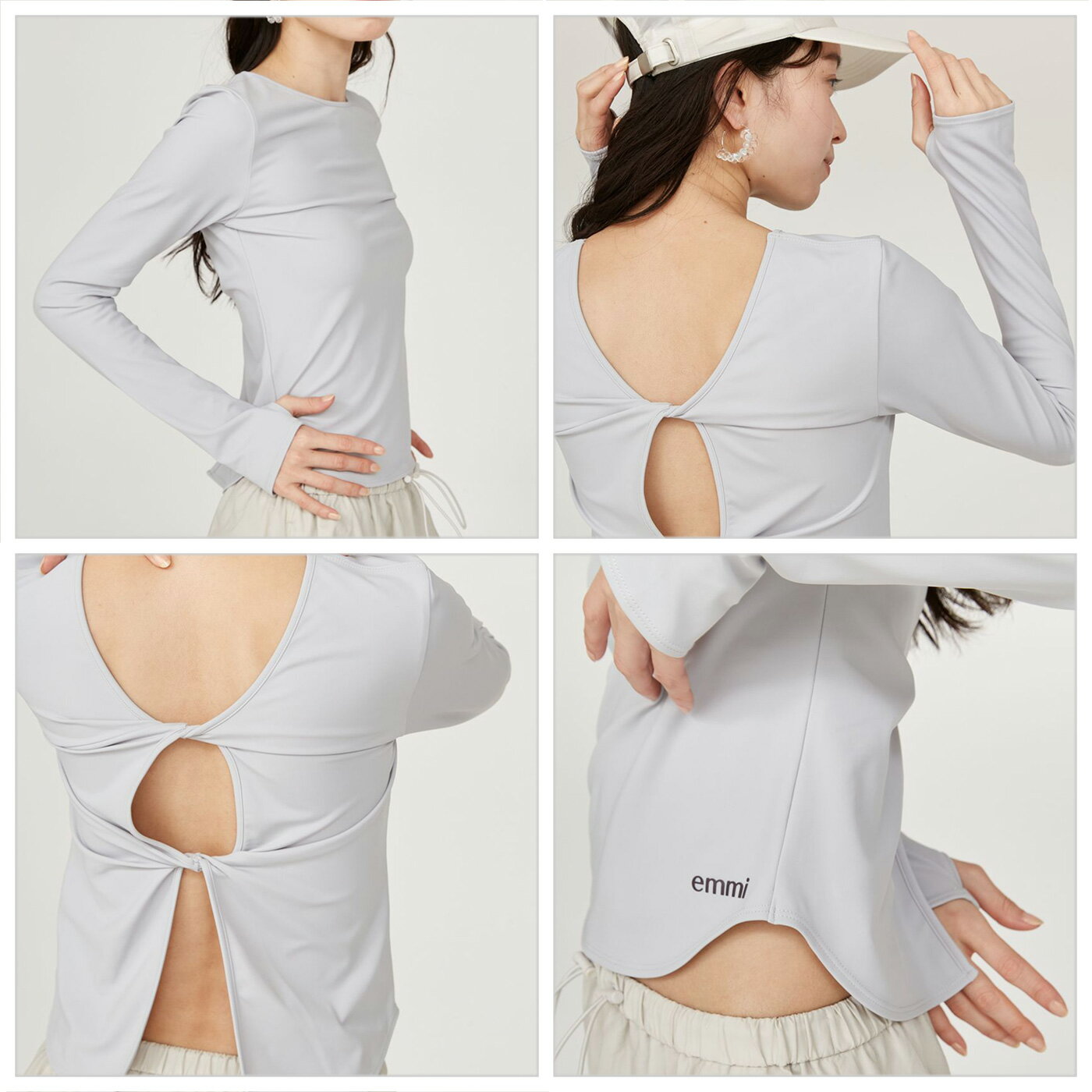 (25������ݥ���Ⱥ���10��)���� �襬 emmi yoga �����ƥʥ�å��ǥ�����ץ륪���С� 14wct252201 ��ǥ����� �襬������ �ۿ�®�� �ܿ��䴶 UV���å� ��Φξ�Ѳ� �ȥåץ� ���� 2025�ơ�P10��