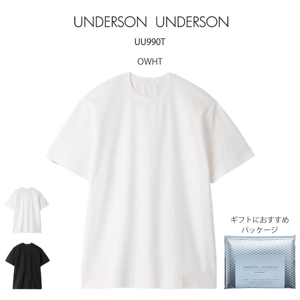 UNDERSON UNDERSON アンダーソンアンダーソン UU990T uumct249001 Tシャツ トップス レディース メンズ ユニセックス 和紙 コットン 半袖 蒸れにくい セレクトショップムー