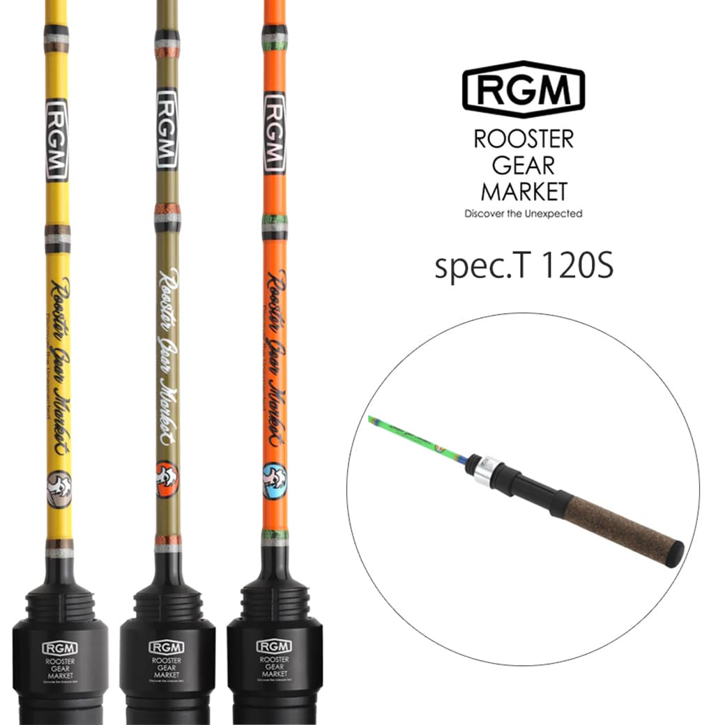 RGM(ルースター ギア マーケット) RGM spec.T 120S スピニングモデル グラスロッド Line (3~5lb.) Lure (~5g) 全長120cm 渓流 エリアトラウト 管理釣り場 穴釣り 釣りキャンプ ショートロッド ROOSTER GEAR MARKET