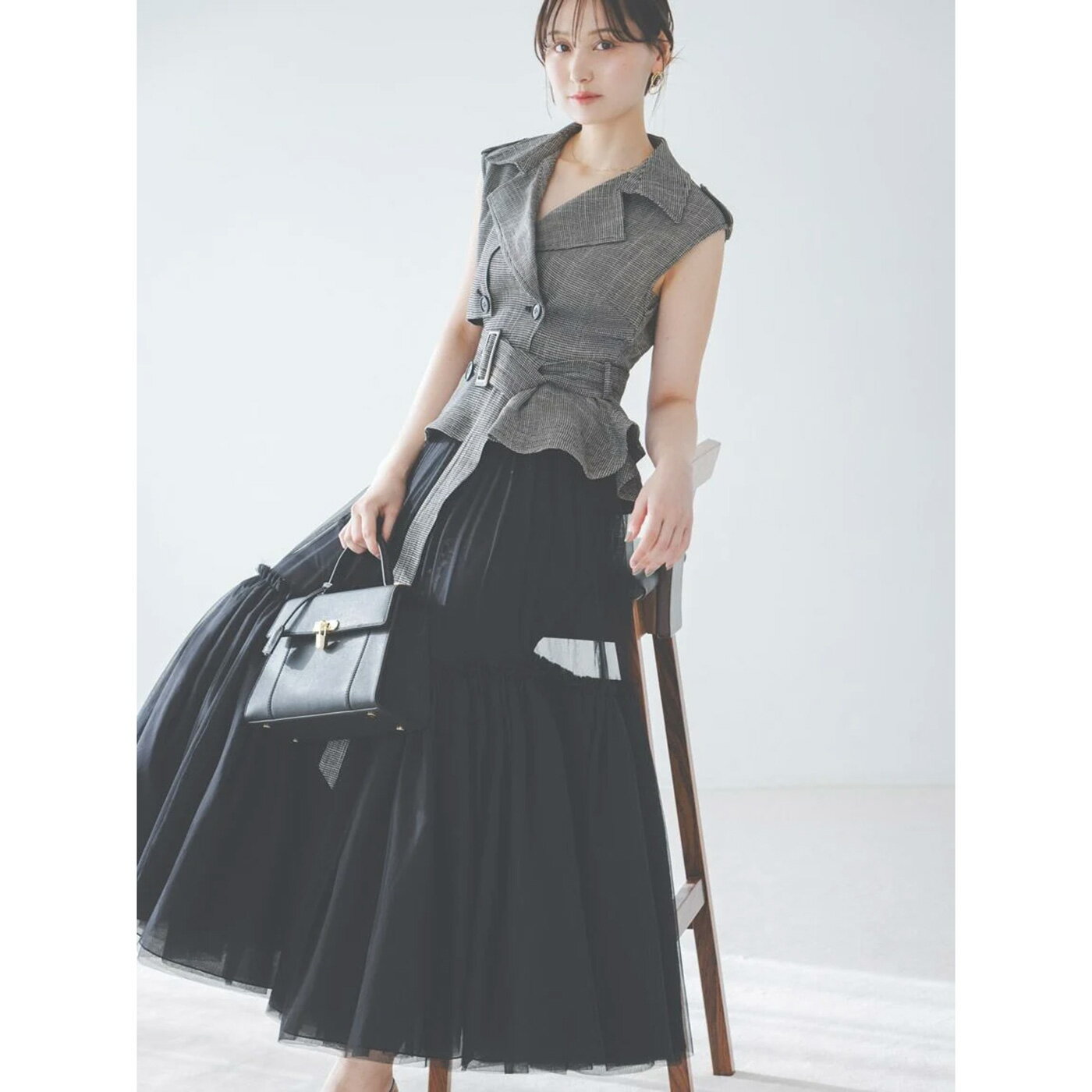 (予約) スナイデル SNIDEL トレンチチュールセットドレス swfo261148 (4月上旬以降入荷) レディース ワンピース セット クラシカル 2026春 セレクトショップムー