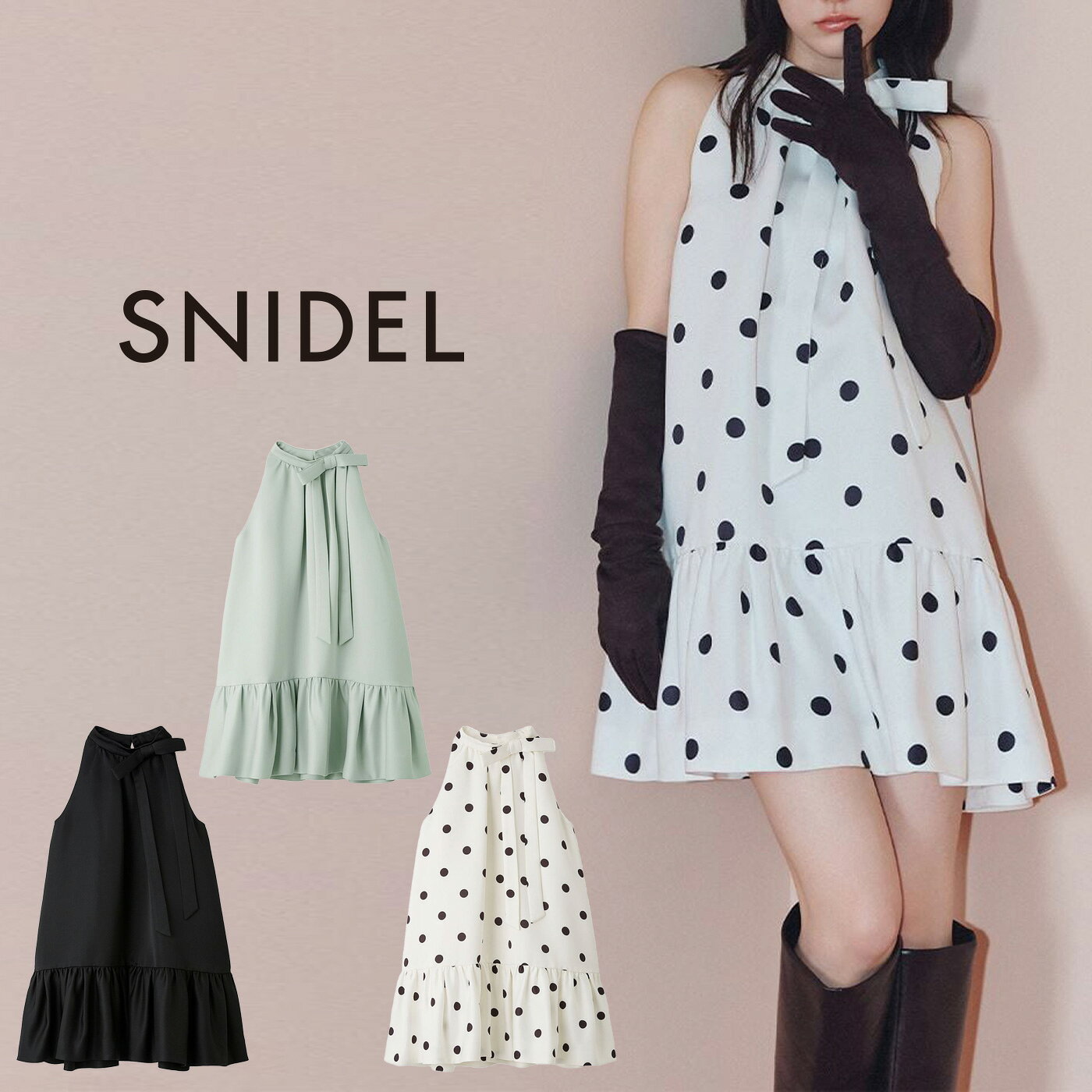 【大特価】SNIDEL  サテンジャガードカップインワンピース 楽天市場】スナイデル サテン ワンピースの通販