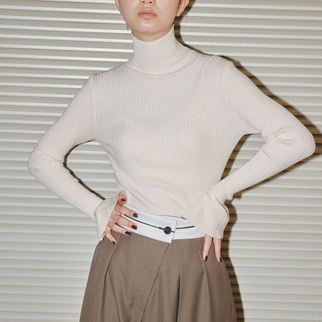 TODAYFUL トゥデイフル Flarecuffs Rib Knit フレアカフスリブニット 12320507 レディース トップス タイト 吉田怜香