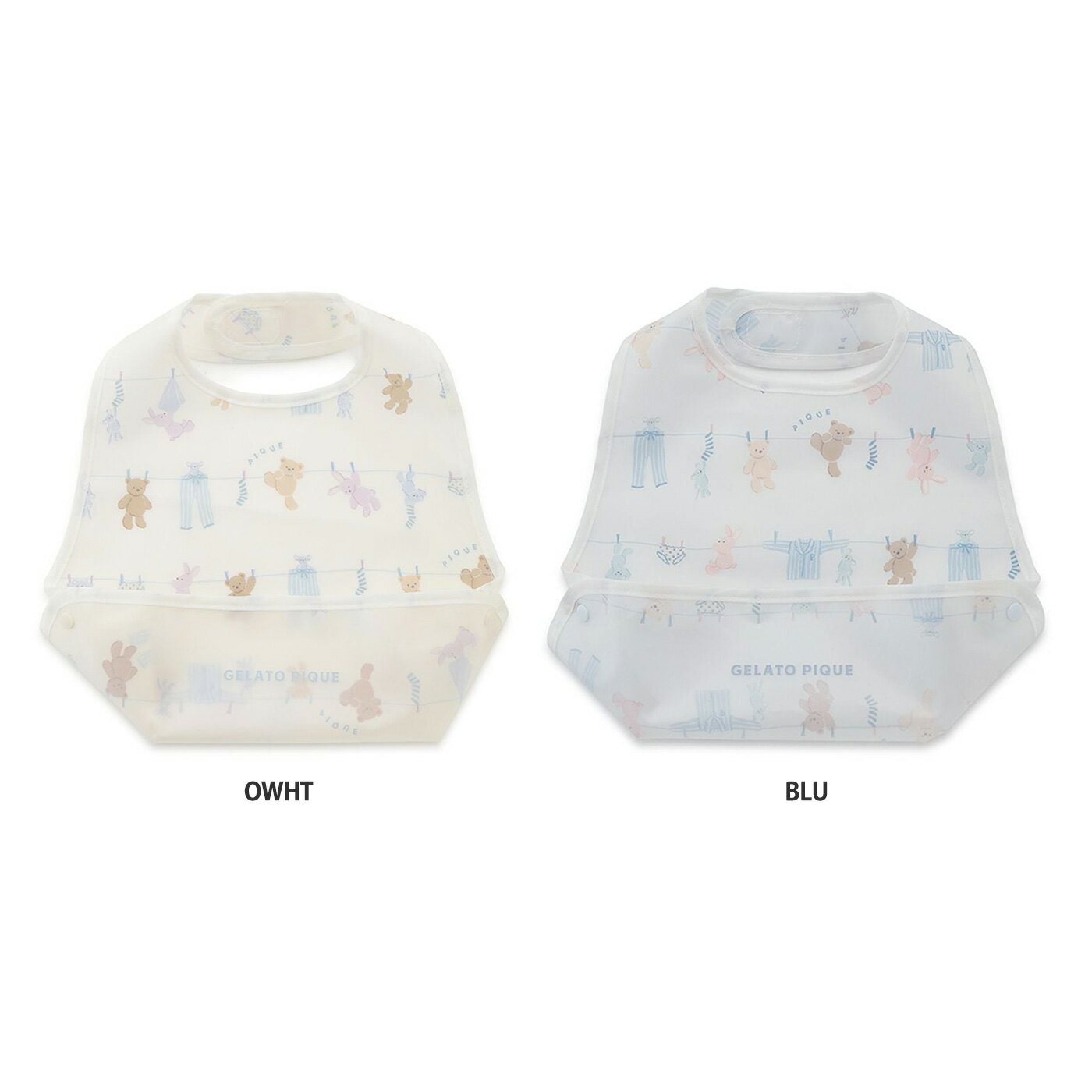 ジェラートピケ ベビー gelato pique BABY ウォッシングアニマル柄お食事スタイ pbgg261724 ジェラピケ よだれかけ 離乳食 赤ちゃん 出産祝い 2026春 ギフト プレゼントにおすすめ セレクトショップムー