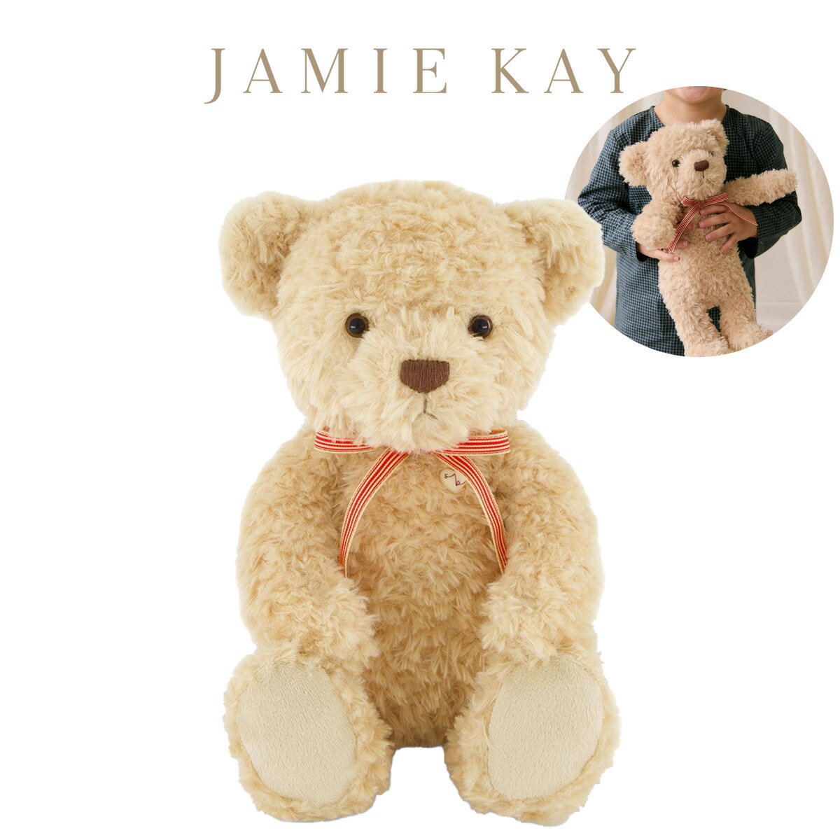 JAMIE KAY(ジェイミーケイ) Striped Bow Arthur jblg259033 ぬいぐるみ おもちゃ BABY 赤ちゃん ギフト プレゼント