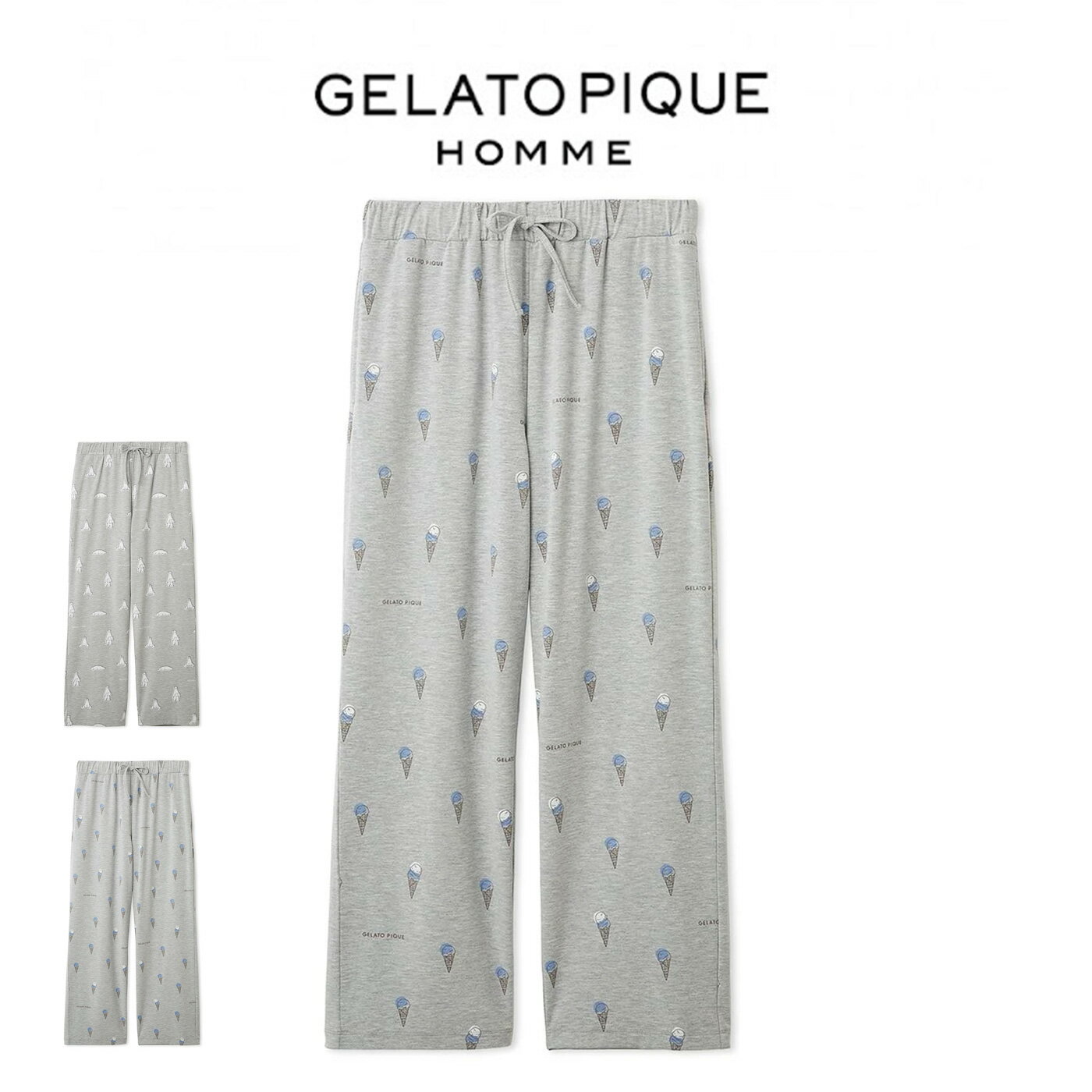 Rakuten - ジェラートピケ オム GELATO PIQUE HOMME IFMC. 総柄ロングパンツ pmcp269032 イフミック加工 ジェラピケ メンズ パジャマ ルームウェア 部屋着 2026夏 父の日 ギフト セレクトショップムー