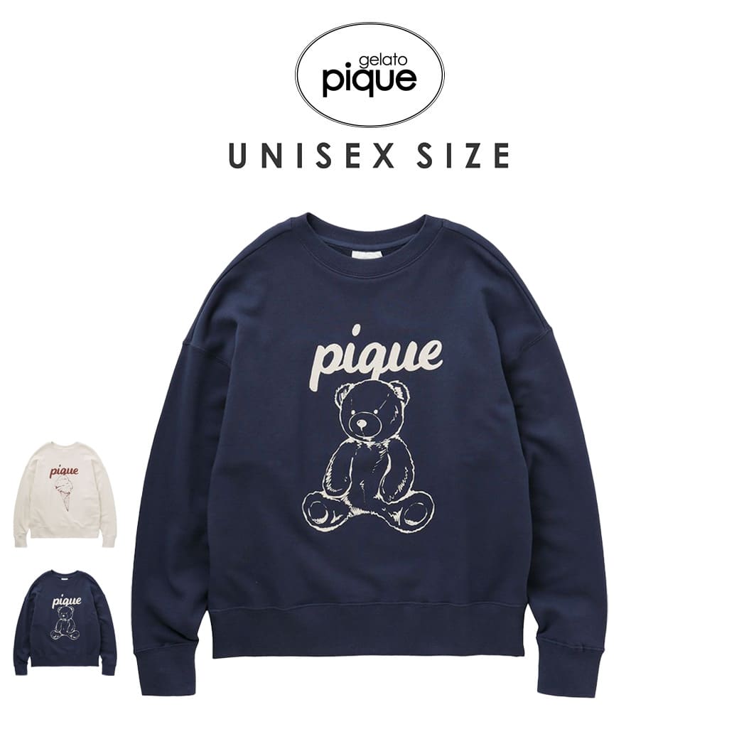 楽天セレクトショップ　ムーgelato pique ジェラートピケ UNISEX 裏毛ワンポイントプルオーバー puct241314 ジェラピケ ユニセックス トップス パジャマ ルームウェア 部屋着 ゆったり 柔らかな手触り 新生活 ギフト プレゼントにオススメ セレクトショップムー【S10】