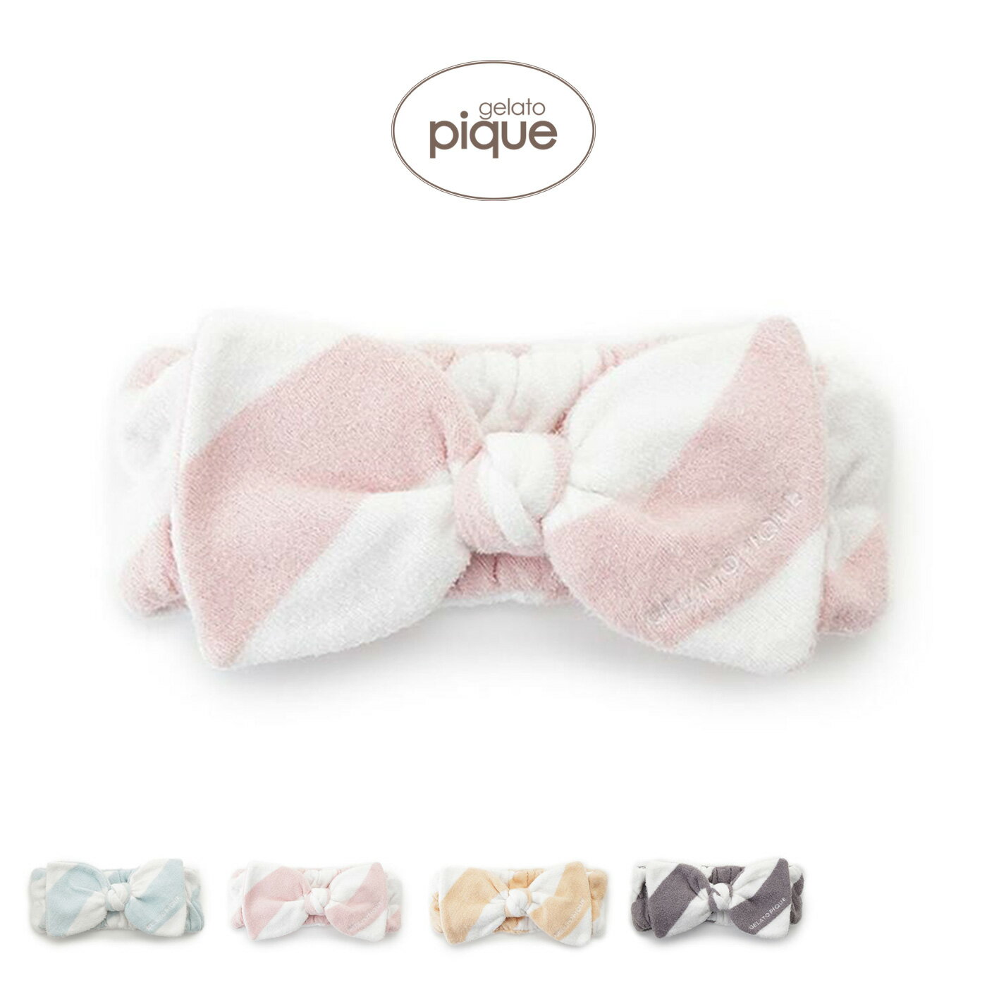 ジェラートピケ gelato pique スムーズィー2ボーダーヘアバンド pwga261504 ジェラピケ 洗顔グッズ バスグッズ 小物 ルームウェア 部屋着 レディース 2026春 ギフト プレゼント セレクトショップムー