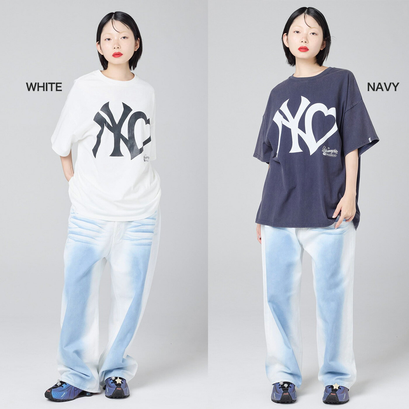 リトルサニーバイト little sunny bite NY logo big tee NYロゴ入りビッグTシャツ lsb-ltop-009d レディース トップス オーバーサイズ レイヤードスタイル 2026夏 セレクトショップムー