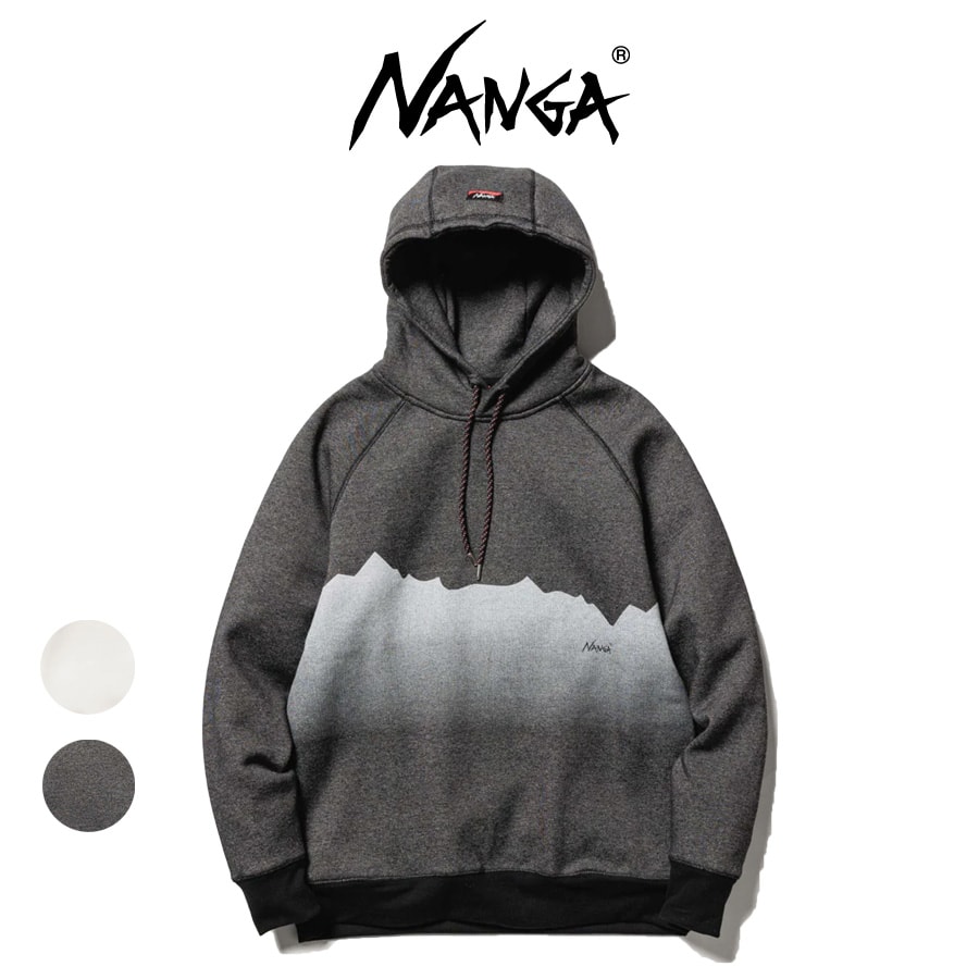 NANGA ナンガ ECO HYBRID RIDGE LINE PRINT SWEAT HOODIE / エコハイブリッドリッジラインプリントスウェットフーディー nw2241-1f218 パーカー ユニセックス アウトドア ギフトにおすすめ