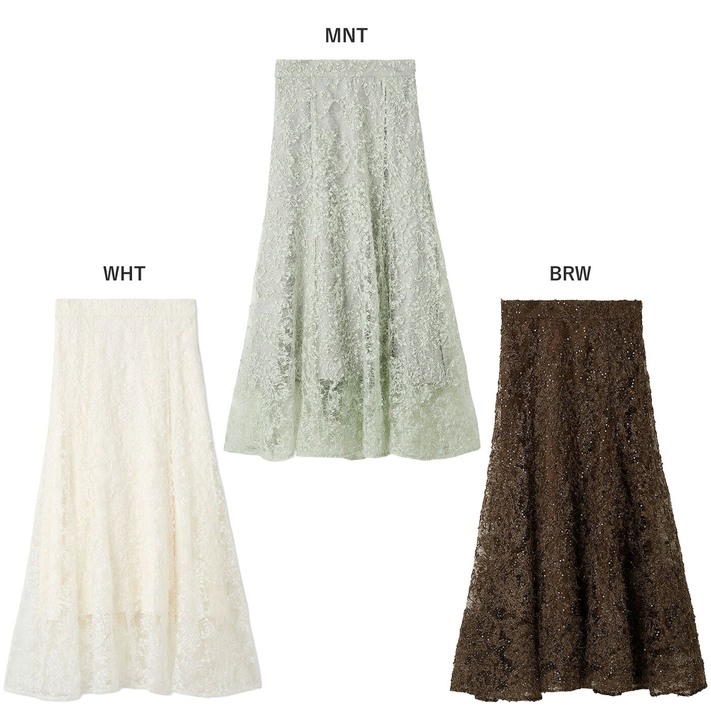 SALE50%OFF スナイデル SNIDEL ファブリックイレヘムフレアスカート swfs254268 ロングスカート シアーレース レディース muselect-10109888 セレクトショップ ムー サンプル画像2