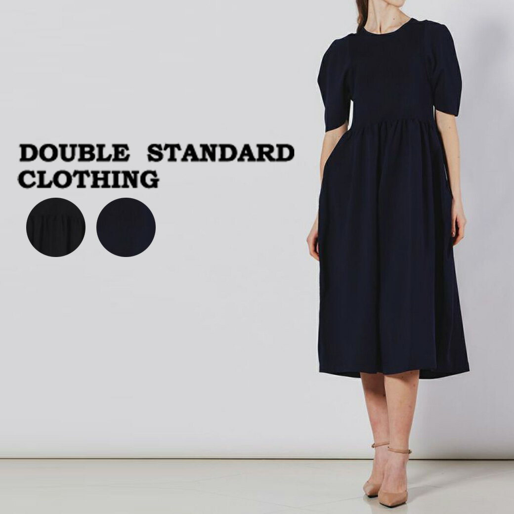 SALE40%OFF DOUBLE STANDARD CLOTHING ダブルスタンダードクロージング Sov. / ハーフスリーブギャザーワンピース 0301581243 レディース ダブスタ ドレス 5分袖 上品 オケージョン フォーマル セレクトショップムーのサムネイル