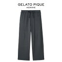 ジェラートピケ オム GELATO PIQUE HOMME ロゴ裏毛ロングパンツ pmcp251317 メンズ ルームウェア 部屋着 ワンマイルウェア パジャマ...
