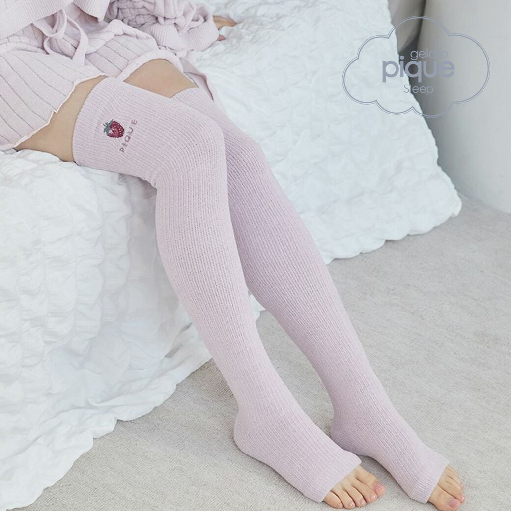 ジェラートピケ gelato pique Sleep ストロベリー刺繍 着圧ソックス psgg259017 ジェラピケ 靴下 ルームウェア レディース ギフト プレゼントにおすすめ セレクトショップムー【P10】のサムネイル