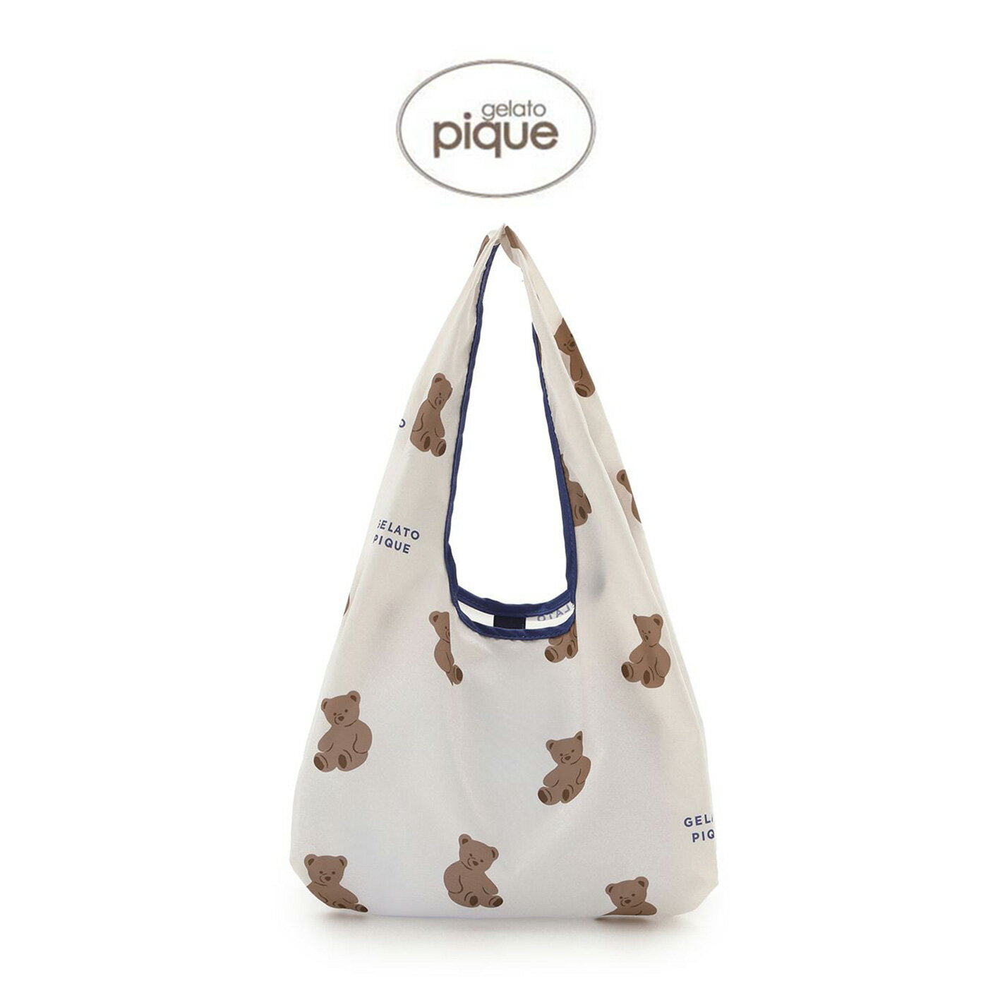 ジェラートピケ gelato pique ベア柄エコバッグS pwgb254675 ジェラピケ レディース ショッピングバッグ トートバッグ 折りたたみ 2025秋 ギフト プレゼントにオススメ セレクトショップムー【P10】のサムネイル