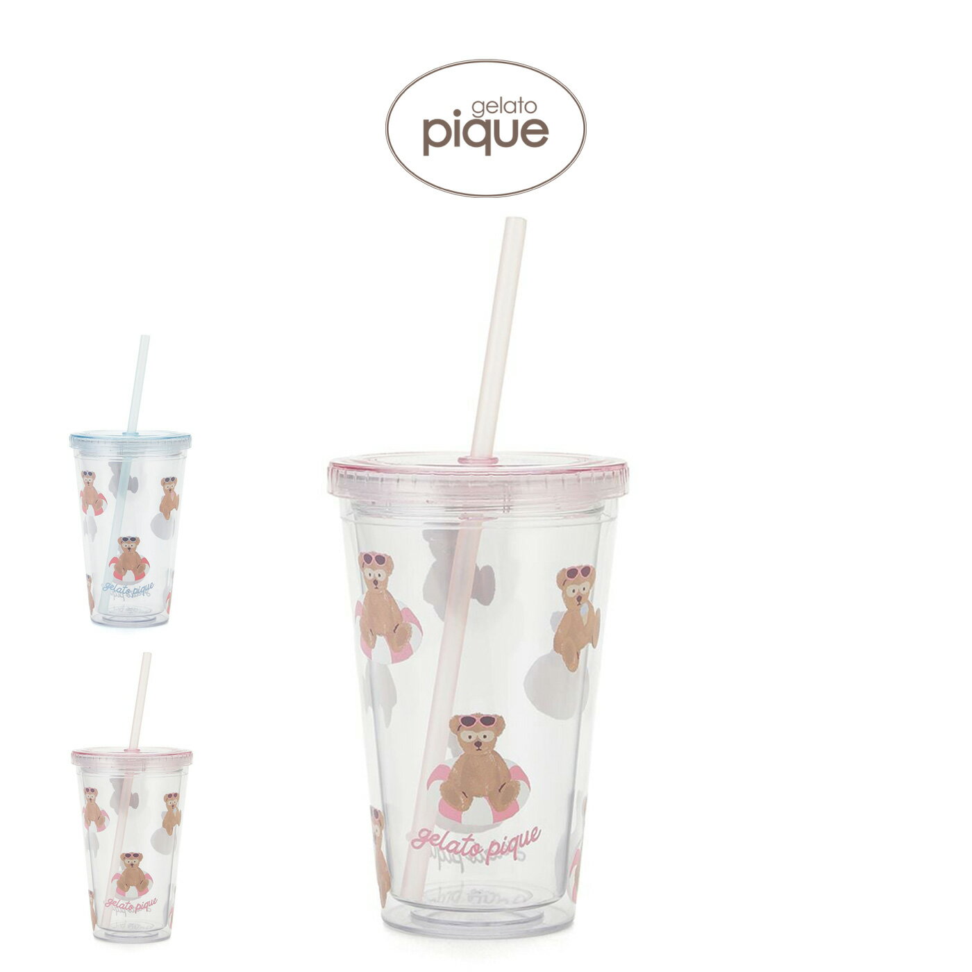 Other - ジェラートピケ gelato pique サマーベアタンブラー pwgg262568 ジェラピケ 小物 コップ ストロー付き 2026夏 ギフト プレゼントにおすすめ セレクトショップムー