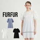 SALE40%OFF FURFUR ファーファー リボン刺繍チュニックブラウス rwft242026 レディース トップス ミニワンピース 半袖 パフスリーブ ...