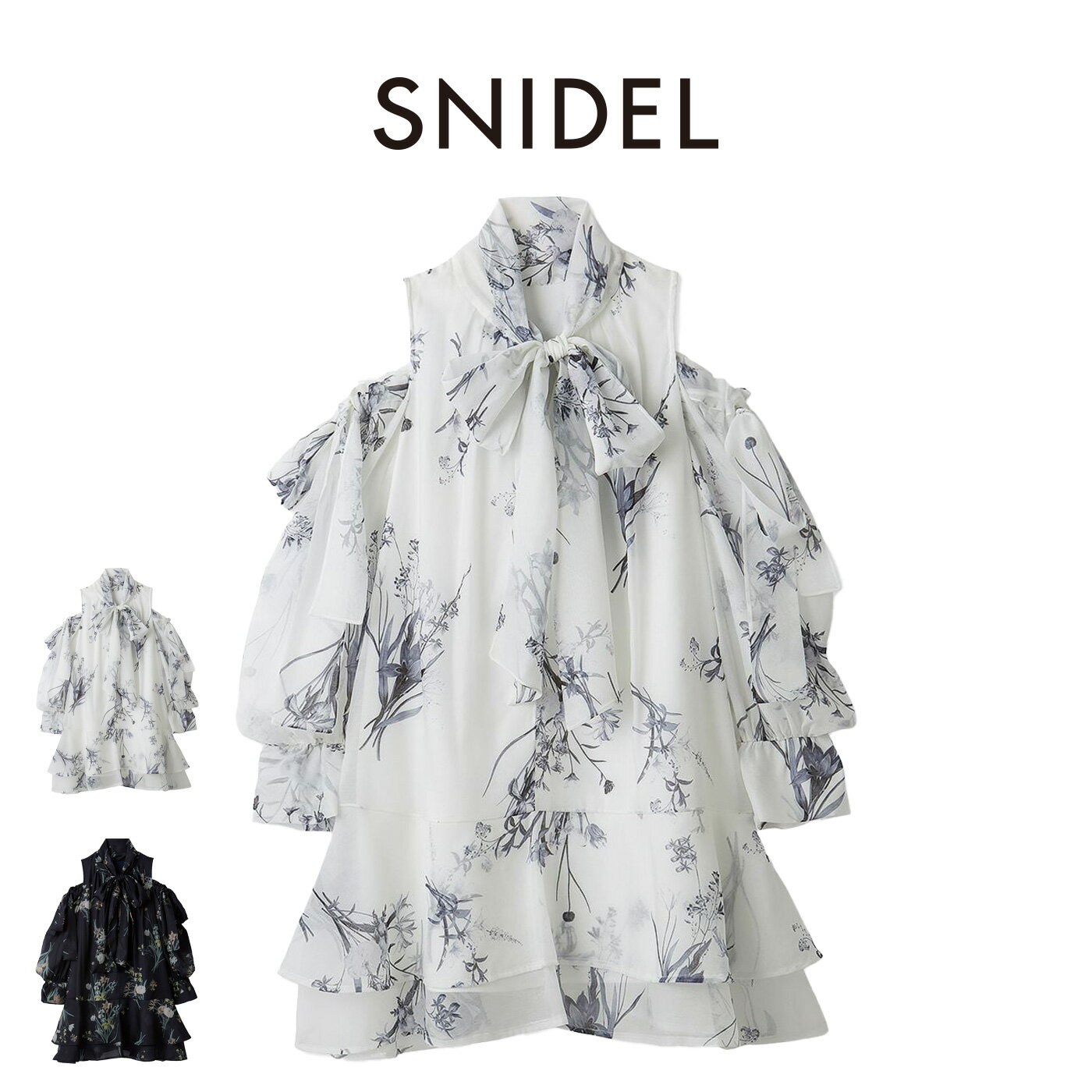 (3月1日限定ポイント最大10倍)スナイデル SNIDEL NYBG 2wayミニワンピース swfo261097 レディース コラボ ドレス 花柄 ミニ丈 The New York Botanical Garden 2026春 セレクトショップムー【P10】