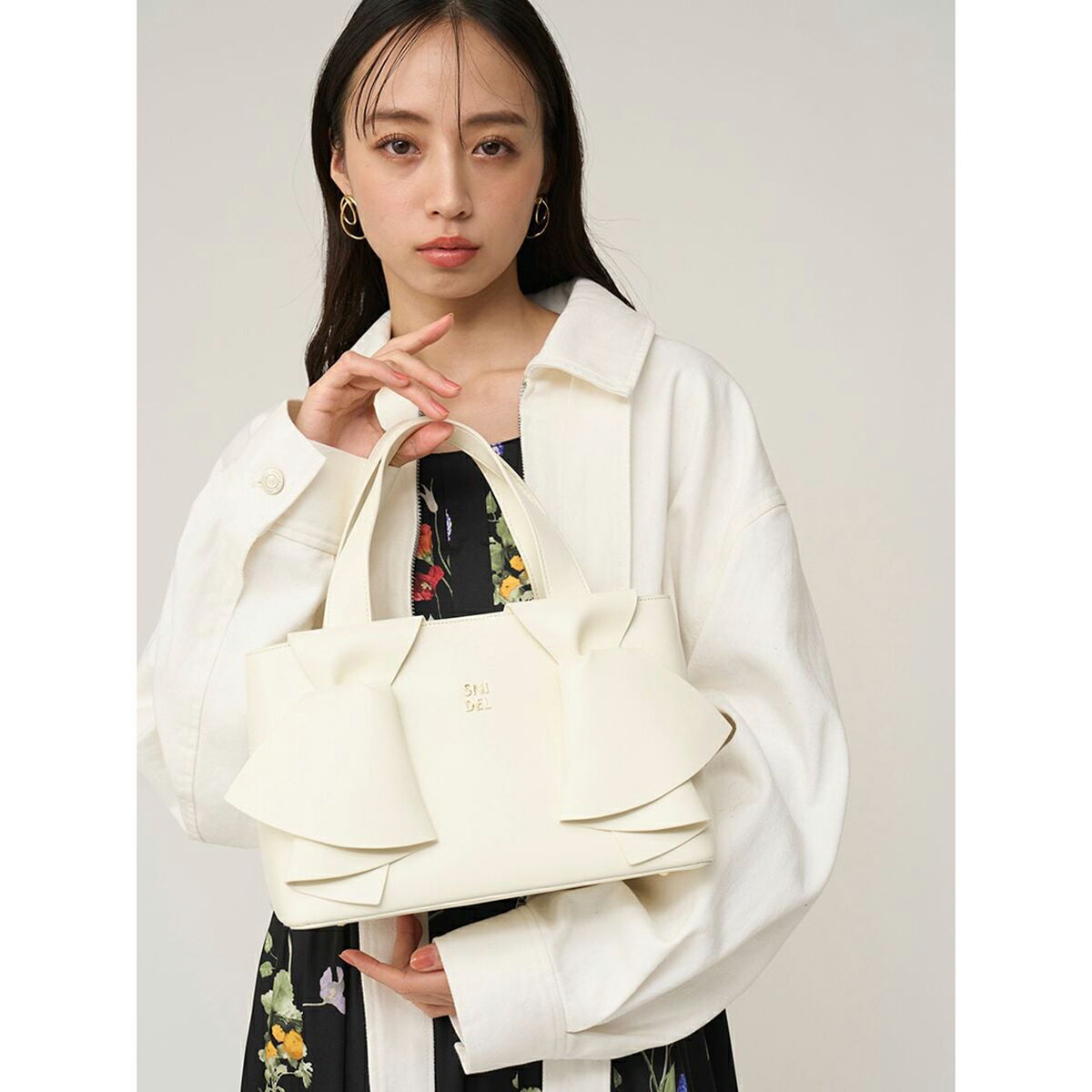 SNIDEL スナイデル ダブルリボンバッグ swgb261646 レディース BAG ハンドバッグ ショルダーバッグ トートバッグ 2026春
