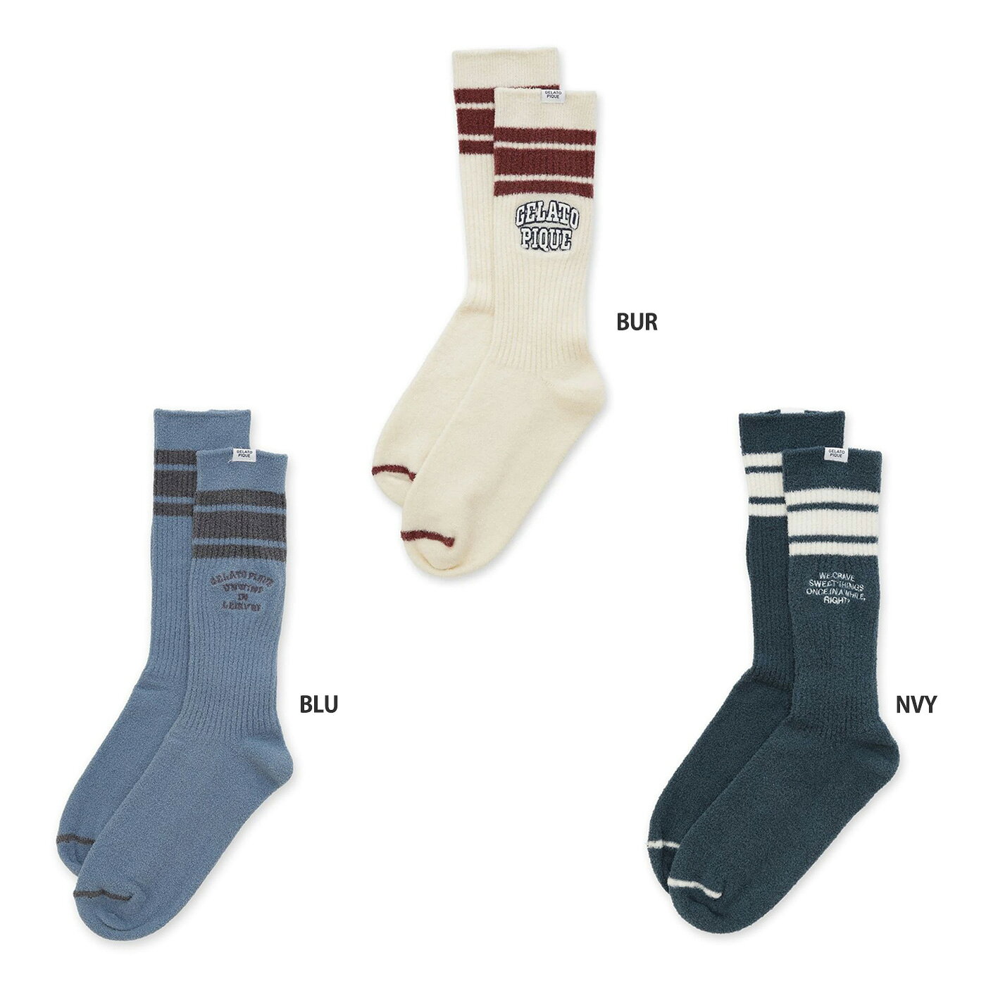 SALE30%OFF ジェラートピケ オム GELATO PIQUE HOMME スムーズィーliteカレッジソックス phgs254910 ジェラピケ 靴下 ルームソックス メンズ 部屋着 ギフト プレゼント セレクトショップムー8 muselect-10109349 セレクトショップ ムー サンプル画像2