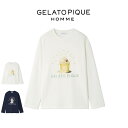 ジェラートピケ オム GELATO PIQUE HOMME インレイポップコーンプリントロンT pmct251917 ジェラピケ メンズ パジャマ ルームウェア...