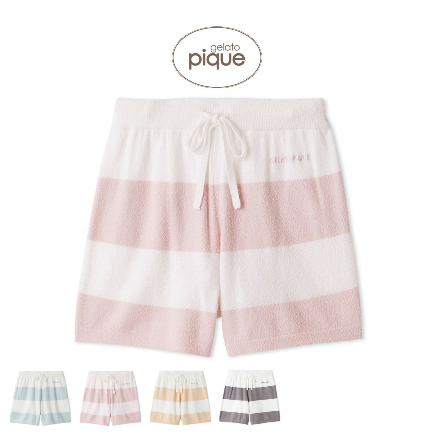 ジェラートピケ gelato pique スムーズィー2ボーダーショートパンツ pwnp261006 ジェラピケ ルームウェア パジャマ 部屋着 レディース 2026春 ギフト プレゼント セレクトショップムー