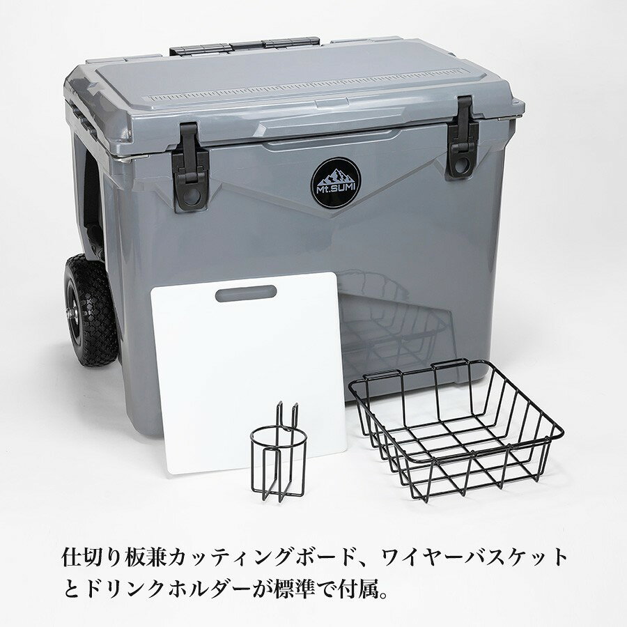Mt.SUMI (マウントスミ) アイスロッククーラー 60QT ローラー 56.8L ファミリーキャンプ グループキャンプ向け BBQ アウトドアイベント サマーキャンプ 充実オプション装備 高性能アイスエイジ セレクトショップムー【P10】 muselect-10099212 セレクトショップ ムー サンプル画像2
