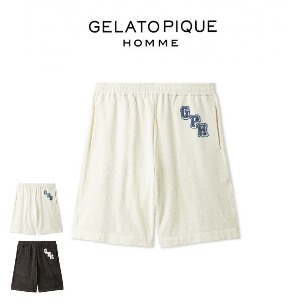 ジェラートピケ パジャマ メンズ GELATO PIQUE HOMME ジェラートピケ オム エアモコカレッジハーフパンツ phnp242930 メンズ ボトムス ジェラピケ 部屋着 ルームウェア パジャマ 軽量 ヴィンテージライク ギフト プレゼントにおすすめ 2024夏 セレクトショップムー