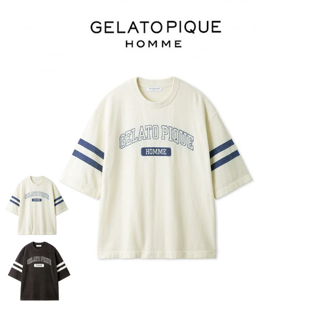 父の日早割クーポン対象 GELATO PIQUE HOMME ジェラートピケ オム エアモコカレッジプルオーバー phnt242956 メンズ トップス 部屋着 ルームウェア パジャマ トップス 軽量 ヴィンテージライク…