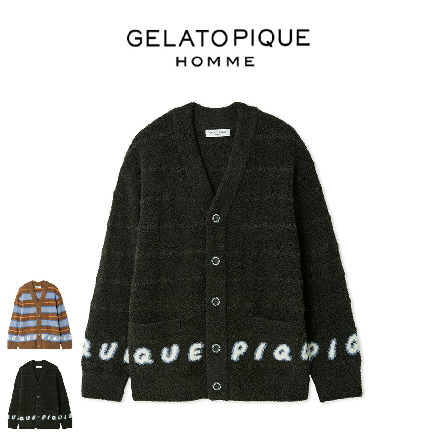 ジェラートピケ オム GELATO PIQUE HOMME ベビモコピケロゴジャガードカーディガン phnt254959 メンズ HALLOWEEN ハロウィン 部屋着 ルームウェア パジャマ ジェラピケ 2025秋 ギフト プレゼントにおすすめ セレクトショップムー【P10】