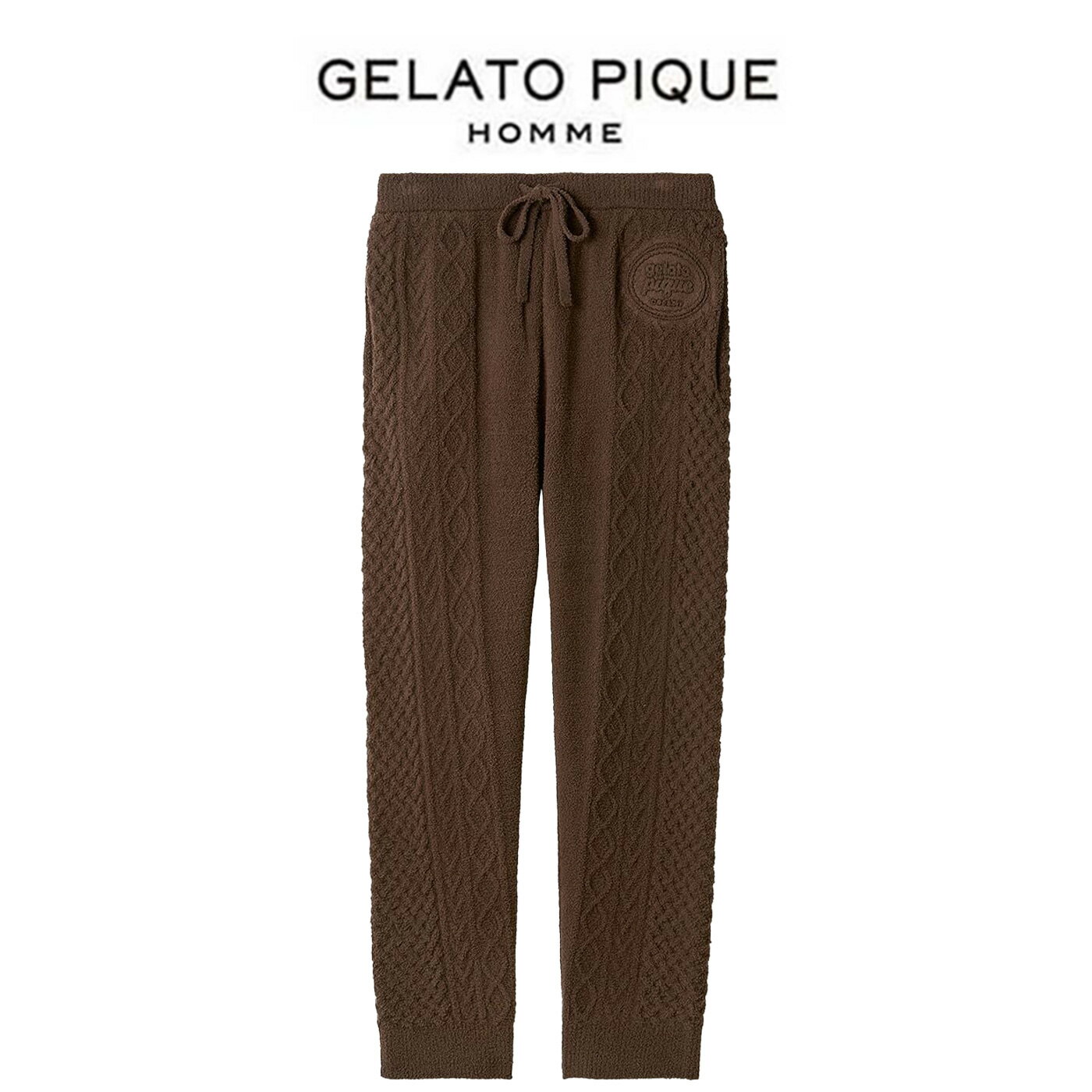 ジェラートピケ オム GELATO PIQUE HOMME Valentine アランロングパンツ pmnp261050 バレンタイン メンズ ルームウェア 部屋着 パジャマ チョコレート 2026春 ギフト プレゼントにおすすめ セレクトショップムー
