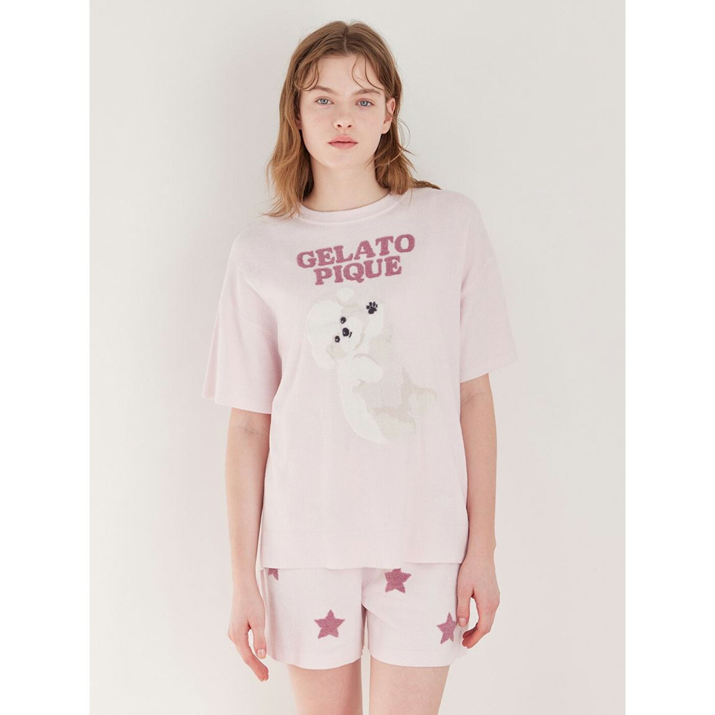 ジェラートピケ gelato pique ドッグジャガードプルオーバー&スタージャガードショートパンツ pwnt261088set pwnp261089 ジェラピケ 犬柄 パジャマ ルームウェア 部屋着 上下セット レディース 2026春 ギフト プレゼント セレクトショップムー 3