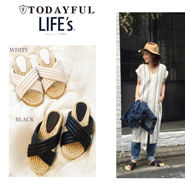 (SALE50%OFF) TODAYFUL トゥデイフル Cross Leather Sandals サンダル 11611024 セール