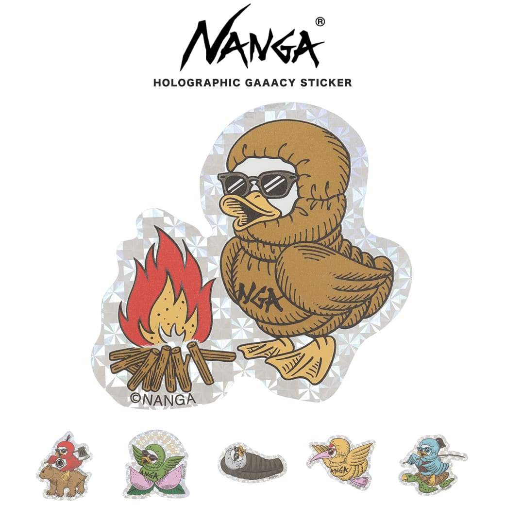 (5の付く日限定ポイント10倍)NANGA ナンガ HOLOGRAPHIC GAAACY STICKER / ホログラフィックガーシーステッカー アウトドア キャンプ マスコット キャラクターホログラム ギフトにおすすめ セレクトショップムー