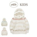 gelato pique kids ジェラートピケ キッズ ベビモコ5ボーダーパーカー pknt241400 ジェラピケ トップス ルームウェア パジャマ 子供服 羽織 親子 お揃い リンクコーデ 誕生日 ギフト プレゼントにおすすめ 2024春【S10】