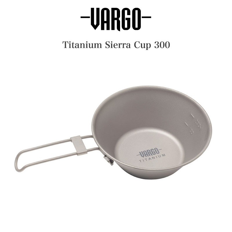 (24時間限定ポイント最大10倍)VARGO バーゴ 通販 チタニウム シェラカップ 300ml 軽量 46g チタンシェラカップ t-308 スタッキング可能 ウルトラライト メッシュバック付き ソロキャンプ 登山 ULギア アウトドア