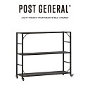 POST GENERAL(ポストジェネラル) LIGHT-WEIGHT IRON MESH SHELF 3TIERED/ ライトウェイトアイアンメッシュシェルフ 3段 収納 インテリア キャスター付き 植物台 日用品収納 スチールシェルフ