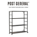 POST GENERAL(ポストジェネラル) LIGHT-WEIGHT IRON MESH SHELF 4TIERED/ ライトウェイトアイアンメッシュシェルフ 4段 収納 インテリア キャスター付き 植物台 日用品収納 スチールシェルフ【S10】