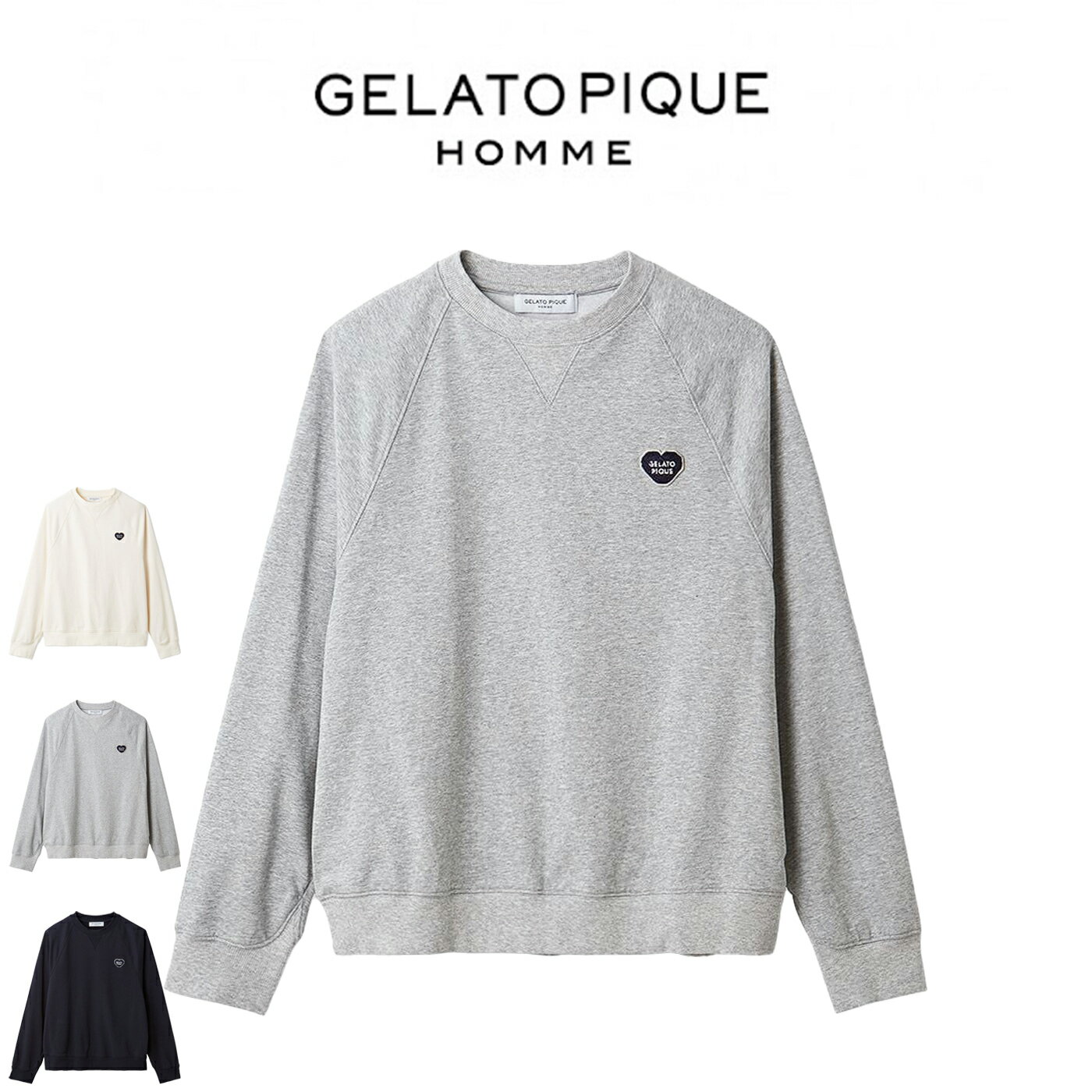 (マラソン限定ポイント最大10倍)ジェラートピケ オム GELATO PIQUE HOMME 裏毛ハートロゴ刺繍プルオーバー phct261930 ジェラピケ メンズ パジャマ ルームウェア 部屋着 2026春 ギフト プレゼントにおすすめ セレクトショップムー【P10】